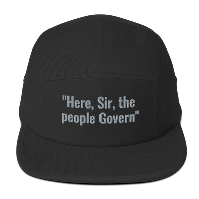 Five Panel Cap with Alexander Hamilton's famous statement