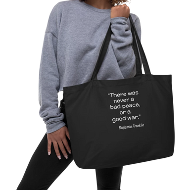 Large organic tote bag