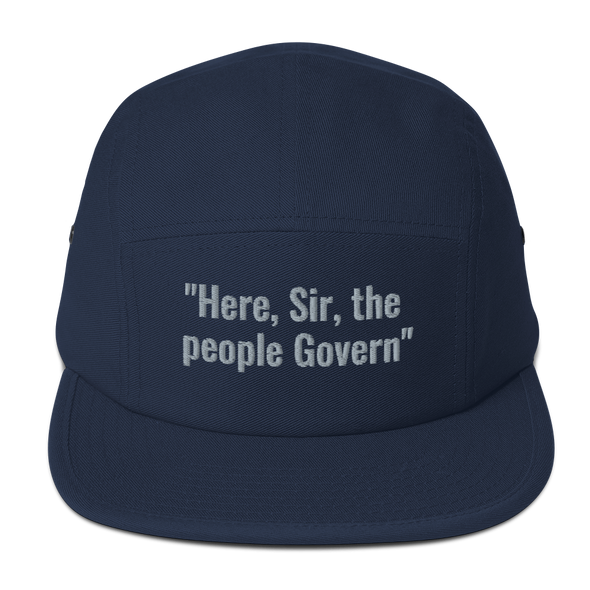 Five Panel Cap with Alexander Hamilton's famous statement