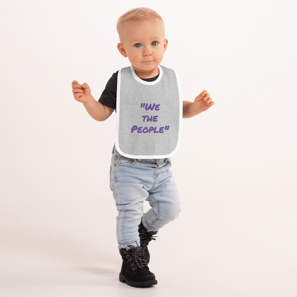 "We the People" ... Embroidered Baby Bib