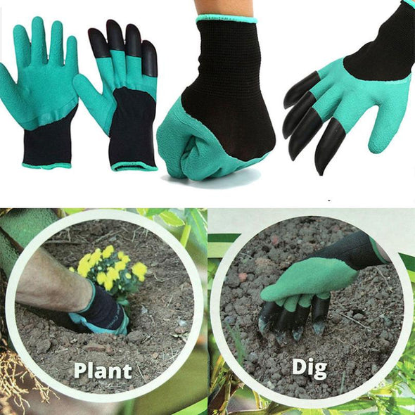 Garden Gloves with Plastic Claws